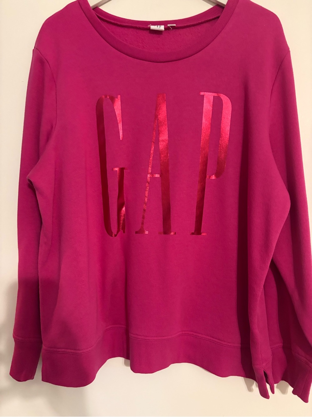 GAP Vibrant Pink Crewneck Sweatshirt